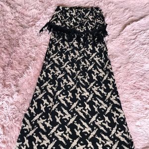 Nude and Black Maxi Dress